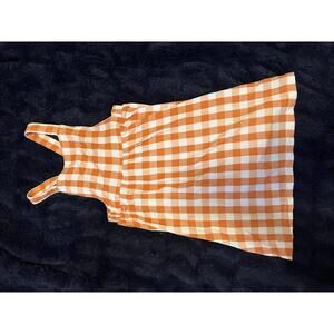 Orange and White Checkered Dress